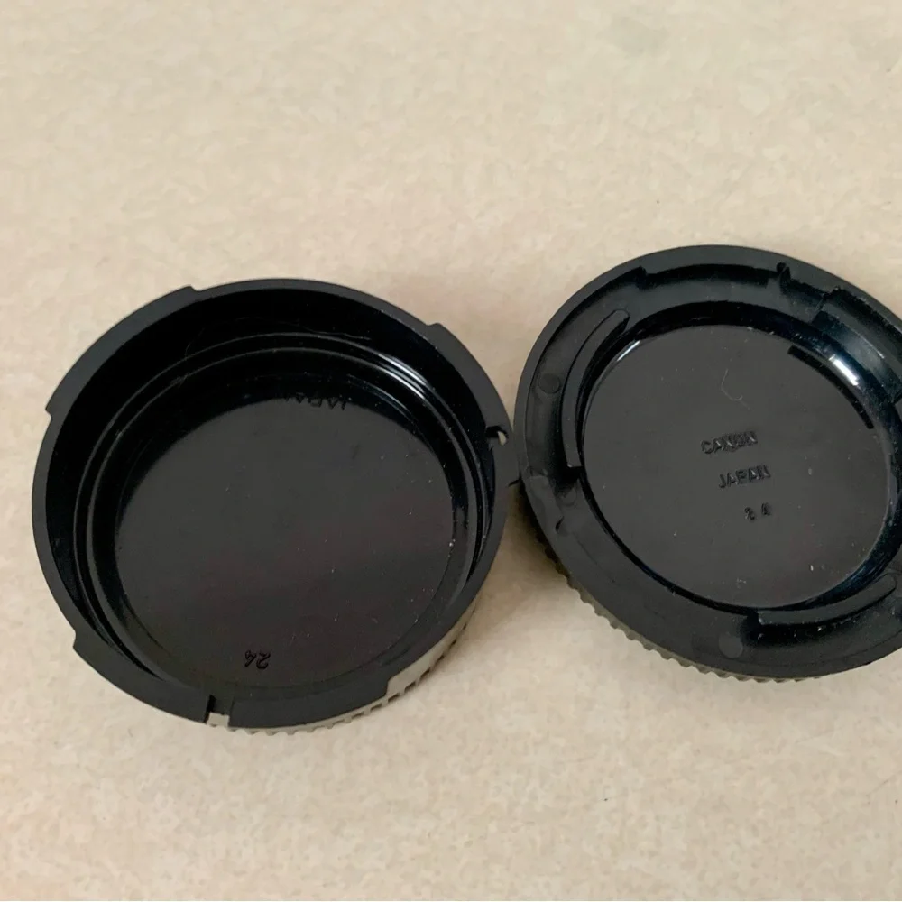 Genuine Front & Rear Lens Caps For Canon FD 24mm F/2.8 Wide Angle MF Lens